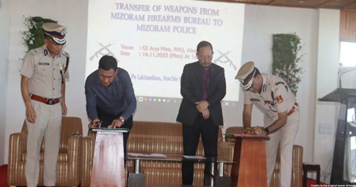Mizoram Firearms Bureau hands over confiscated arms to police